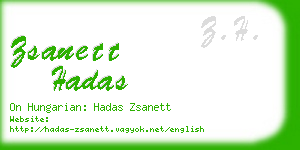 zsanett hadas business card